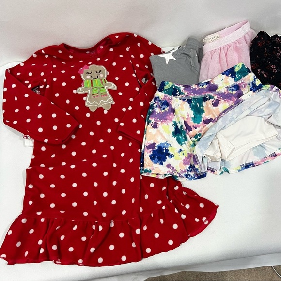 Bundle Lot of 7 Piece Size 6 Years Girls Clothing Tops PJ & Bottoms Mix Brand - Picture 7 of 8